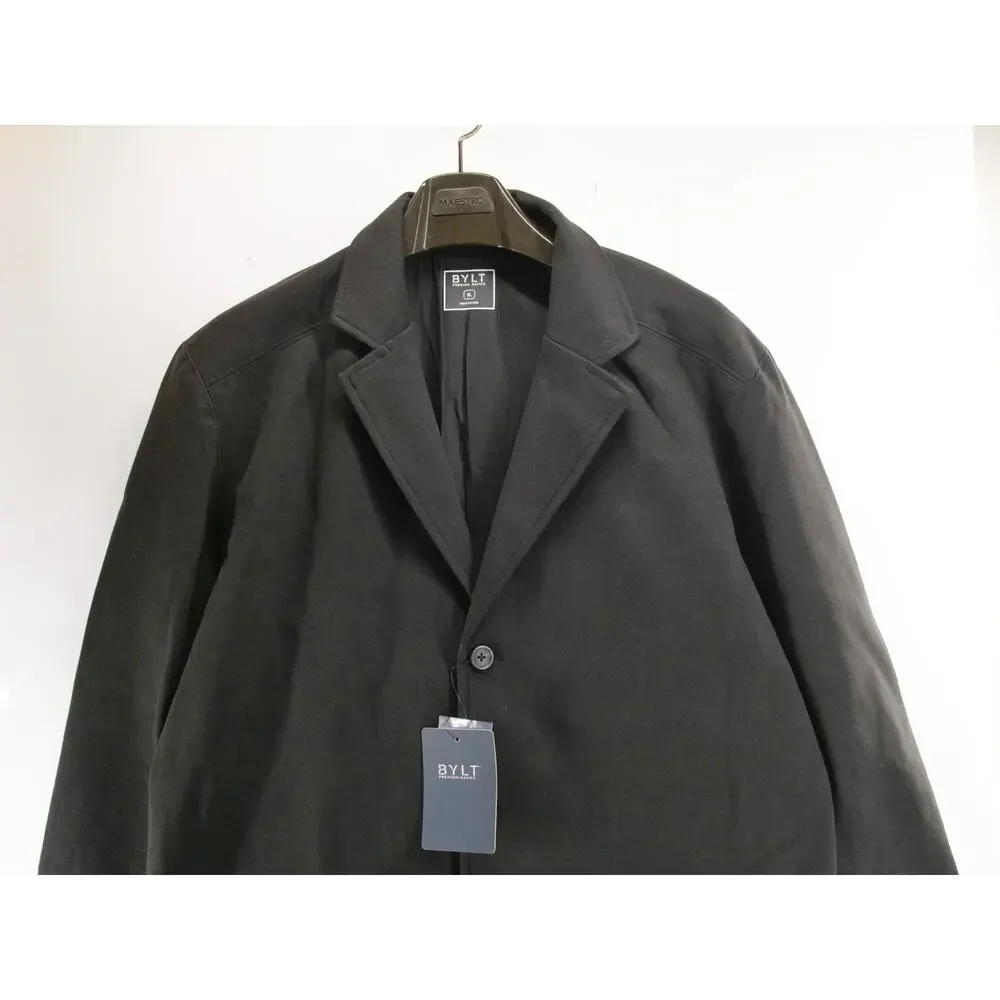 NWT BYLT Premium Basics Coastal Sport Coat Mens XL Black Stretch Blazer MTJV0473